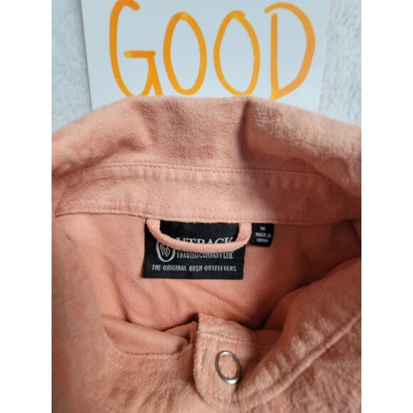 Outback Trading Co Women Peach Tooled Short Sleeve Button-Up Western Shirt Small - Picture 4 of 8